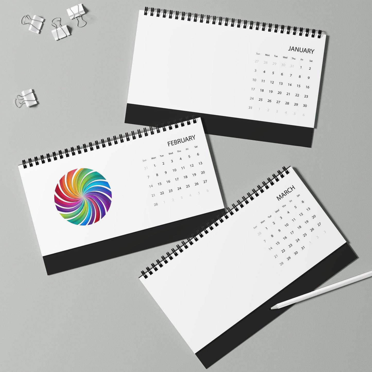 Desktop Calendar (2027 grid)