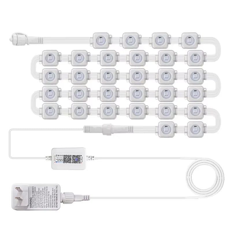 45M RGB LED Outdoor String Lights with APP Control and Scene Modes for Parties and Weddings
