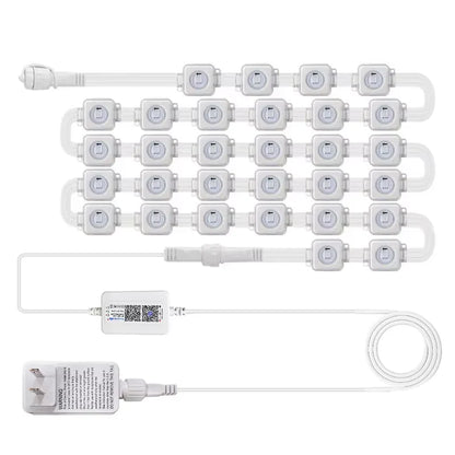 45M RGB LED Outdoor String Lights with APP Control and Scene Modes for Parties and Weddings